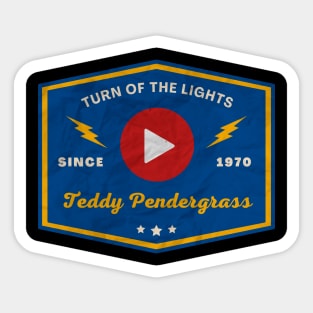 Teddy Pendergrass // Play Button Sticker